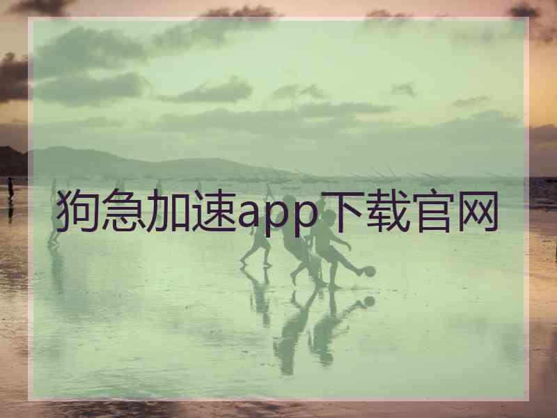 狗急加速app下载官网