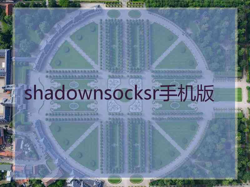 shadownsocksr手机版