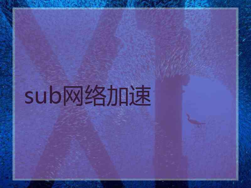 sub网络加速